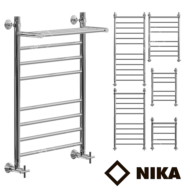 Luxury Heated Towel Rails: Nick LP_ 3D model image 1