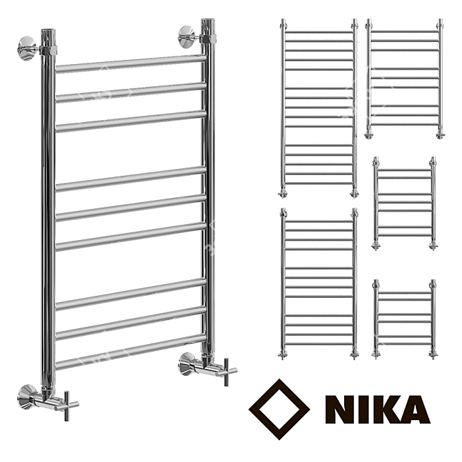 Nick LP_ (g2): Heated Towel Rail in Various Sizes 3D model image 1