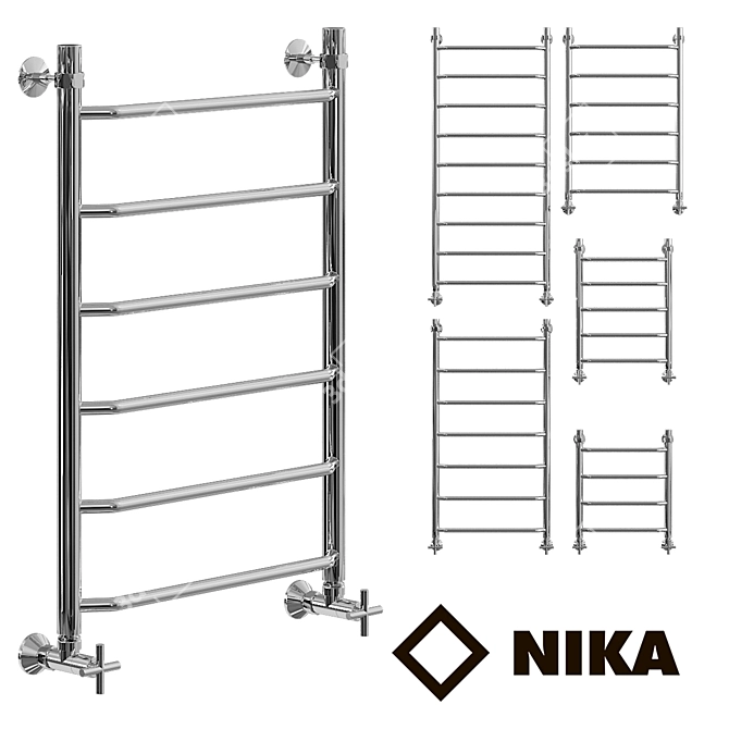 Nike LT's Heated Towel Rail: Russian-Made Luxury 3D model image 1