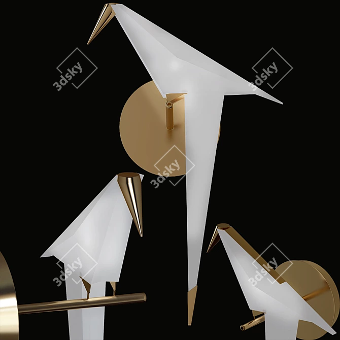 Sleek Perch Pendant Light 3D model image 1