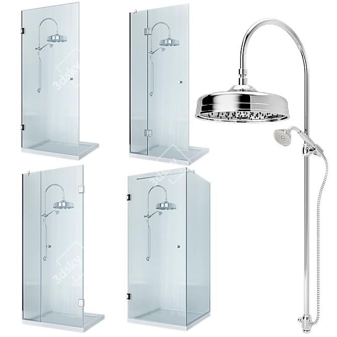 Modern Shower Set - Nicolazzi Doccia 3D model image 1