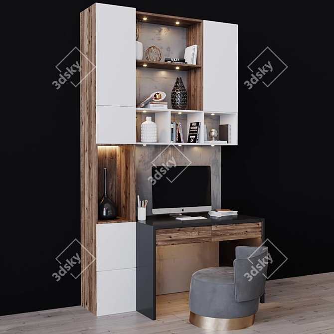 Title: Modern and Spacious Workplace 3D model image 2