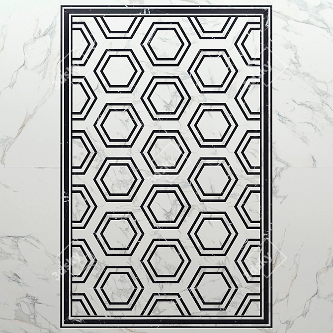 Marble Elegance: Panel & Decor 3D model image 3