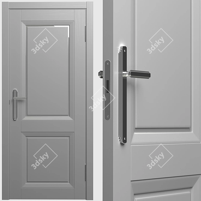 Vintage Elegance: Door LORENTZO Porte Vista 3D model image 1