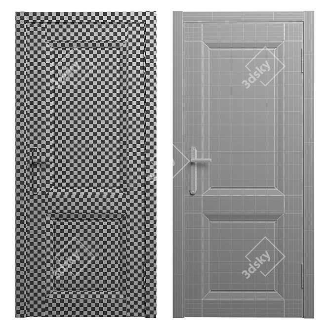 Vintage Elegance: Door LORENTZO Porte Vista 3D model image 3