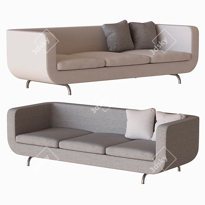 Modern Sofa Dubuffet by Minotti 3D model image 1