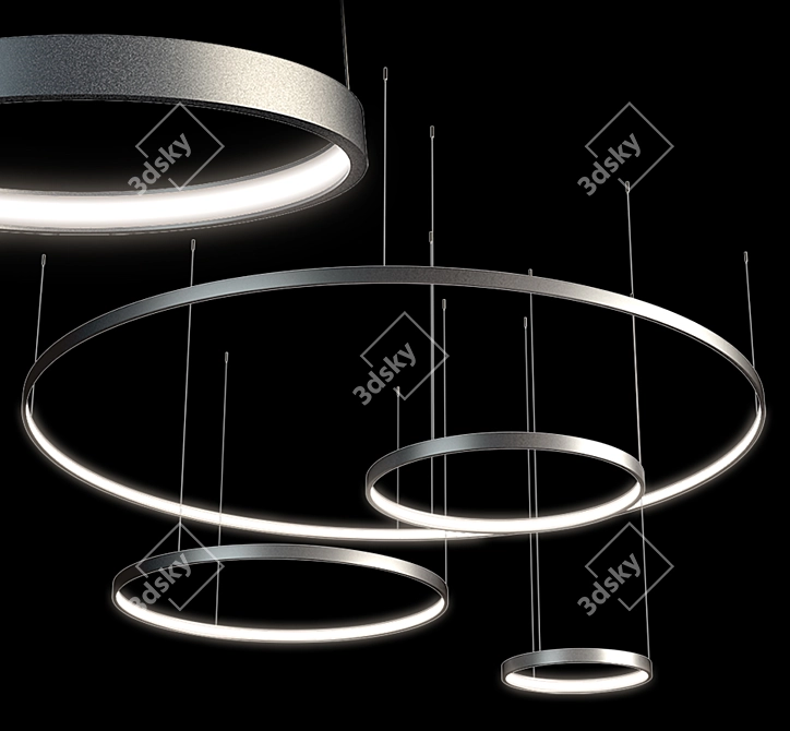 Modern Ring Fixture Composition 3D model image 1