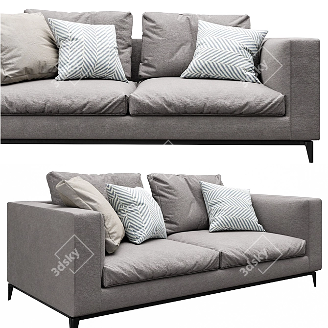 Modern Minotti Andersen 178 Sofa 3D model image 2