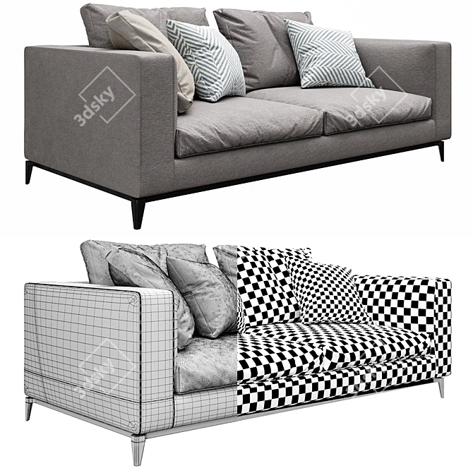 Modern Minotti Andersen 178 Sofa 3D model image 3