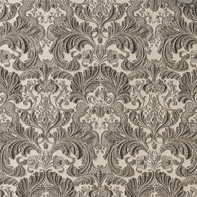 Elegant Renaissance Wallcoverings 3D model image 2