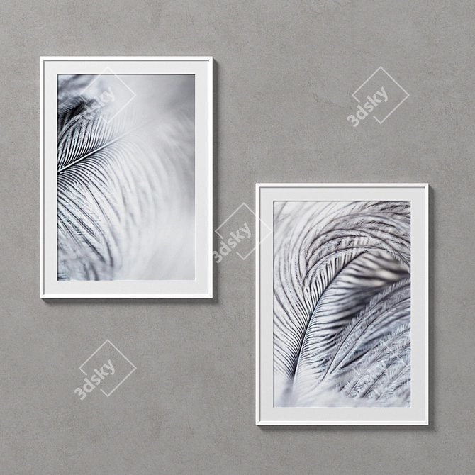 2-Piece Gallery Frames Set 3D model image 1