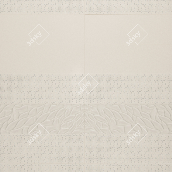 Elegant Beige Wall Tiles 3D model image 1