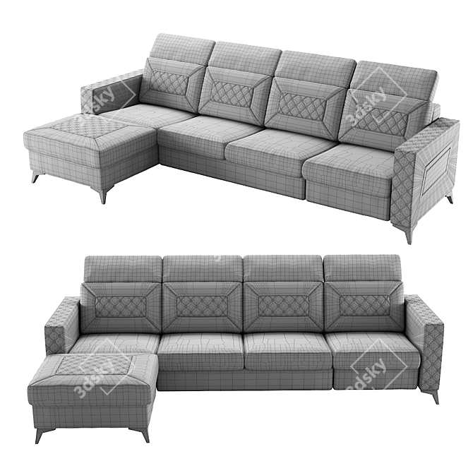 Luxury Faraday Sofa: Sleek Style & Supreme Comfort 3D model image 2