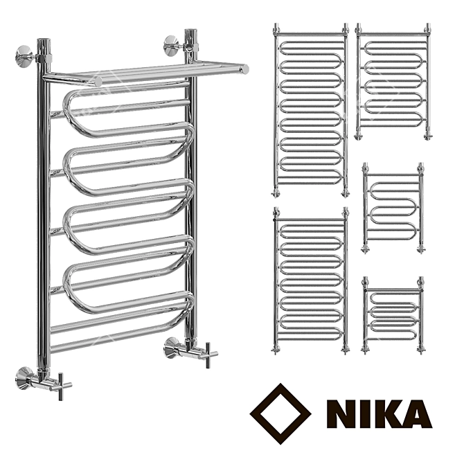 Nick LZ (g) _VP Heated Towel Rail 3D model image 1