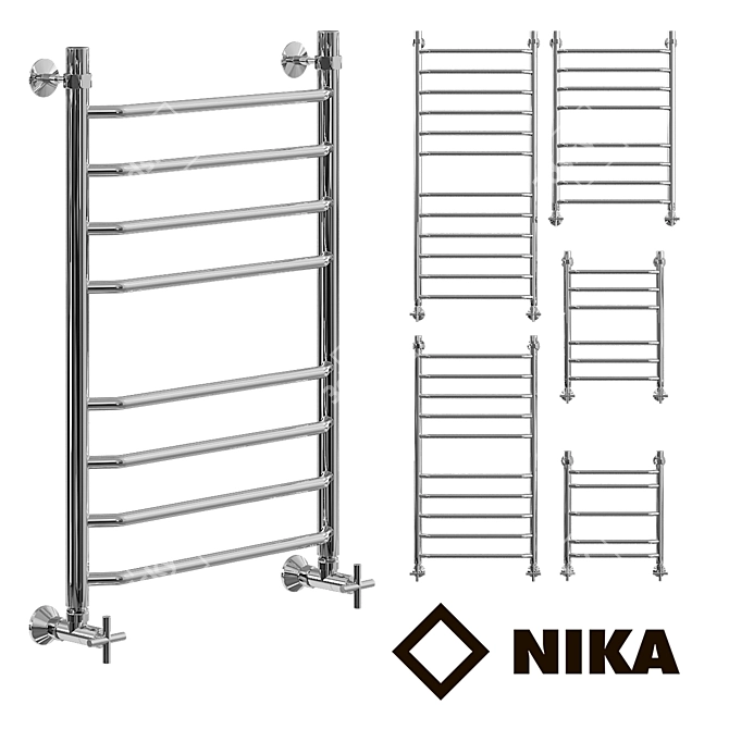 Nick LT_ (g) Heated Towel Rail: Stylish, Customizable, and Efficient 3D model image 1