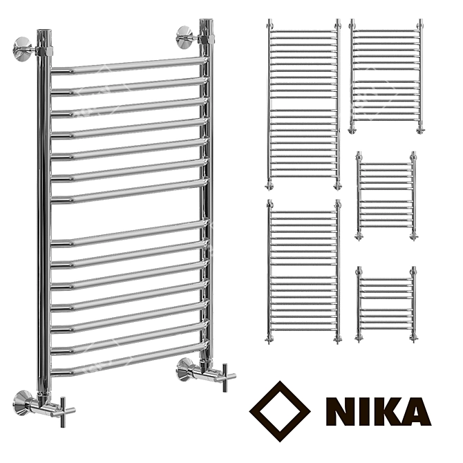 Sophisticated Heated Towel Rail 3D model image 1