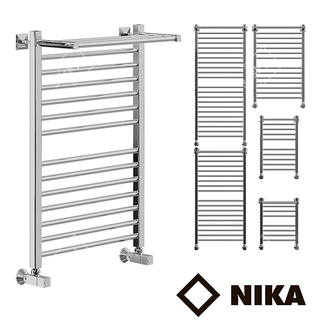 Nick LM3 Heated Towel Rail: Innovative Design and Customization 3D model image 1