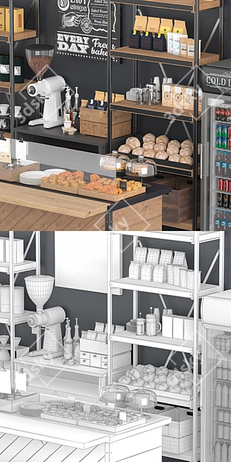 Caffeine Haven - Complete Coffee Bar 3D model image 2