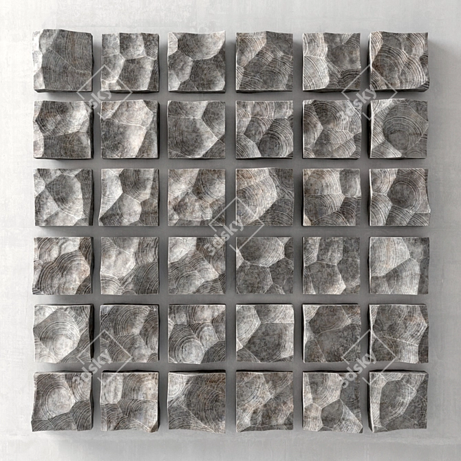 Rocky Panel: Authentic Stone Texture 3D model image 2