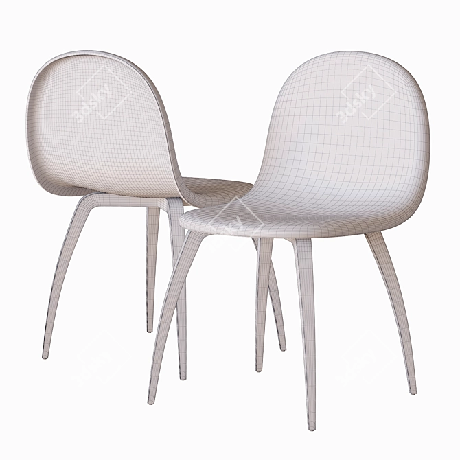 Modern 3D Gubi Dining Chair 3D model image 3