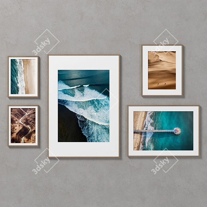 Modern Gallery Frame Set 3D model image 1