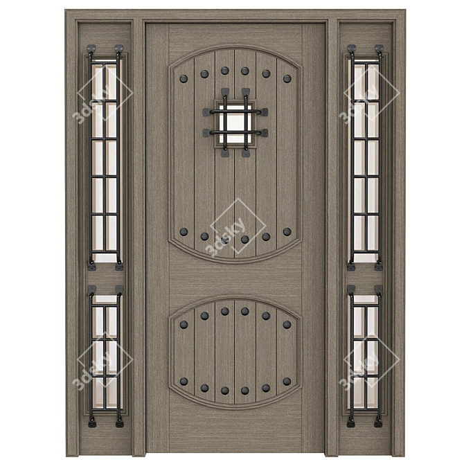 Elegant Entry Doors - Timeless Elegance for Your Home 3D model image 1