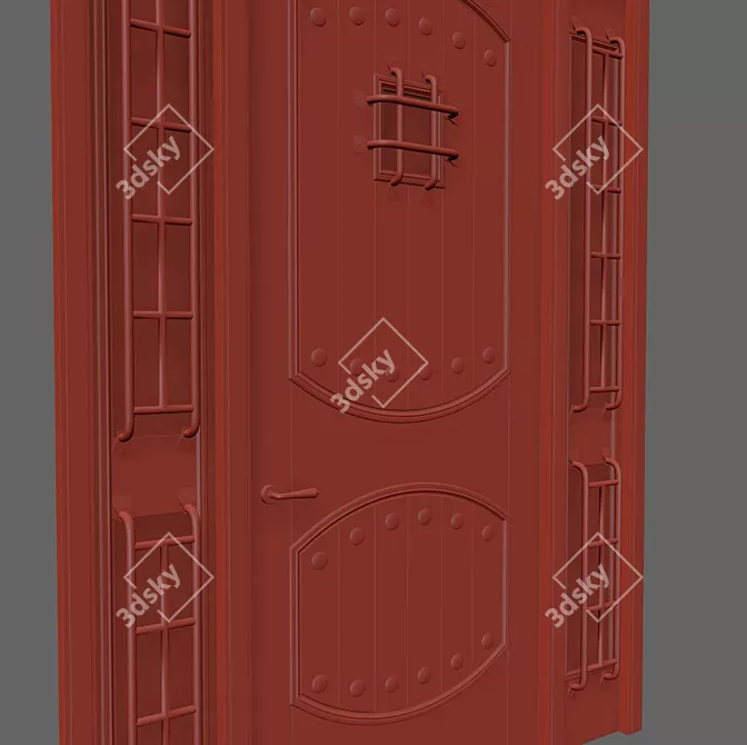 Elegant Entry Doors - Timeless Elegance for Your Home 3D model image 2