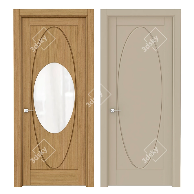 Title: Elegant Classic Doors for Timeless Interiors 3D model image 1