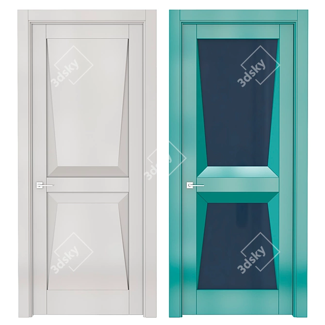 Sleek Contemporary Interior Doors 3D model image 1