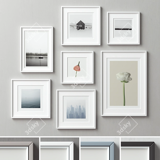 Versatile Picture Frame Set 3D model image 1