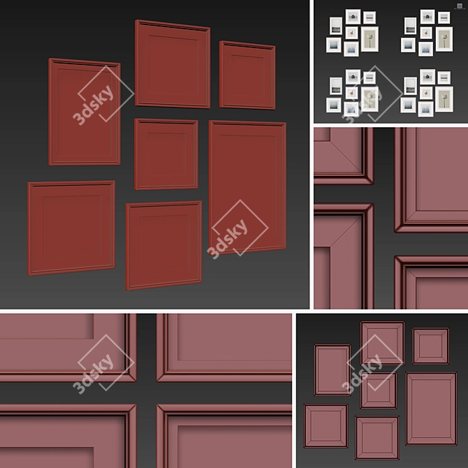 Versatile Picture Frame Set 3D model image 3