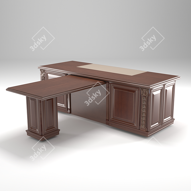 Executive Office Table 3D model image 1