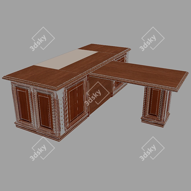 Executive Office Table 3D model image 3