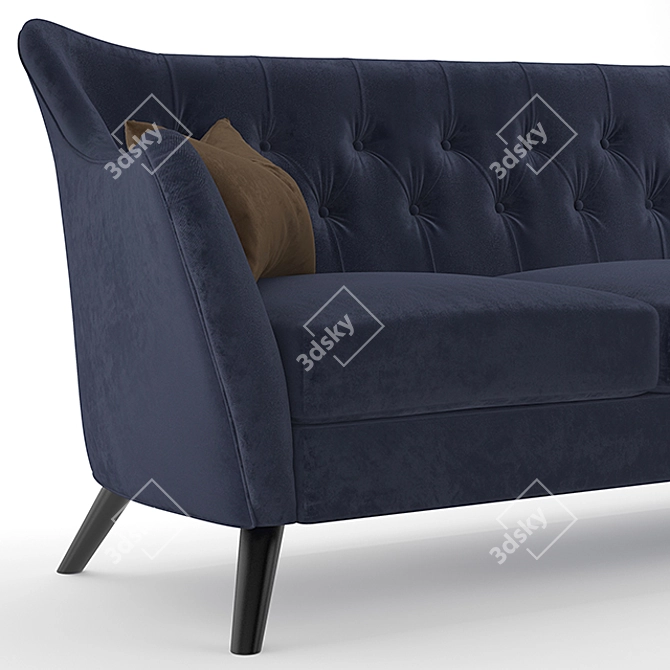 Stylish Flyme Sofa: Blue & Green 3D model image 2