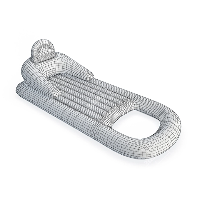 Summer Haven Inflatable Pool Mattress 3D model image 2