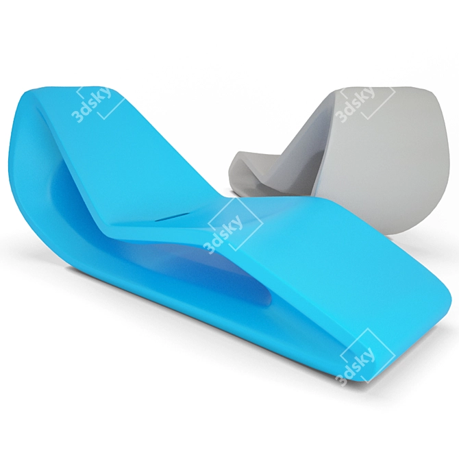 EcoFlex Plastic Outdoor Deckchair 3D model image 1