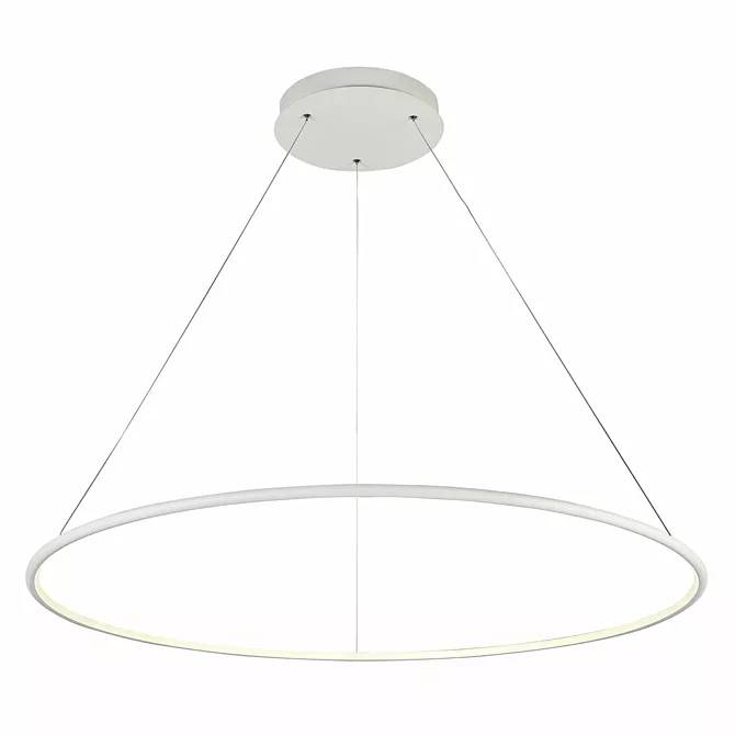 Nola MOD807-PL-01-60-W - Modern Pendant Lamp in White 3D model image 1