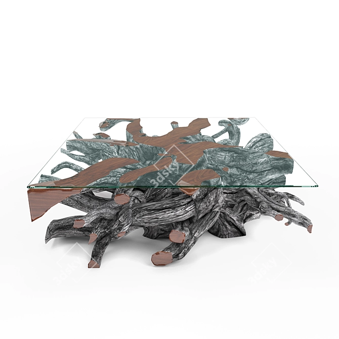 Table made from root tree. Tinted & varnished.
Root Tree Table 3D model image 1