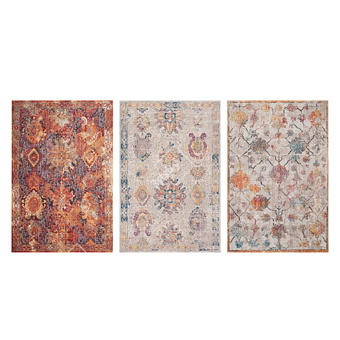 Luxury Rug Set: Premium Textures 3D model image 3