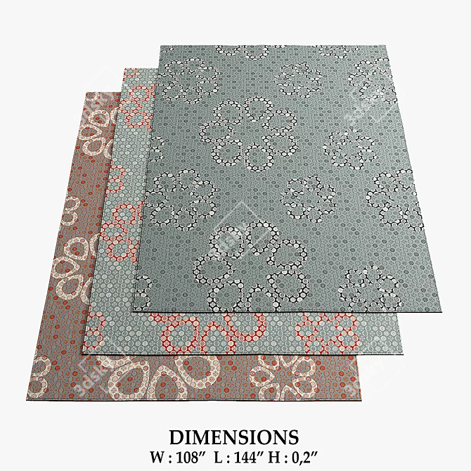 Floorfashion Sarape Rugs Collection 3D model image 1