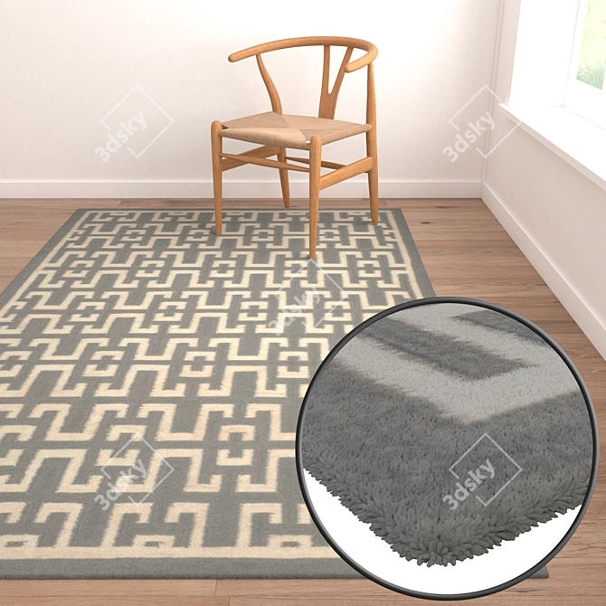 High-Quality Carpets Set 3D model image 2