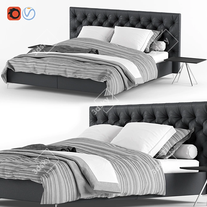 BOHEMIAN E Bed by Moller Design 3D model image 1