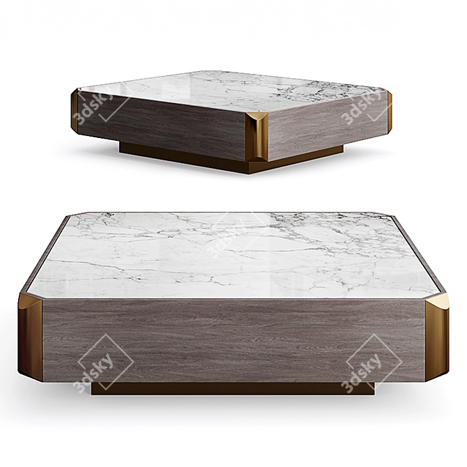 Sleek Modern Coffee Table 3D model image 1