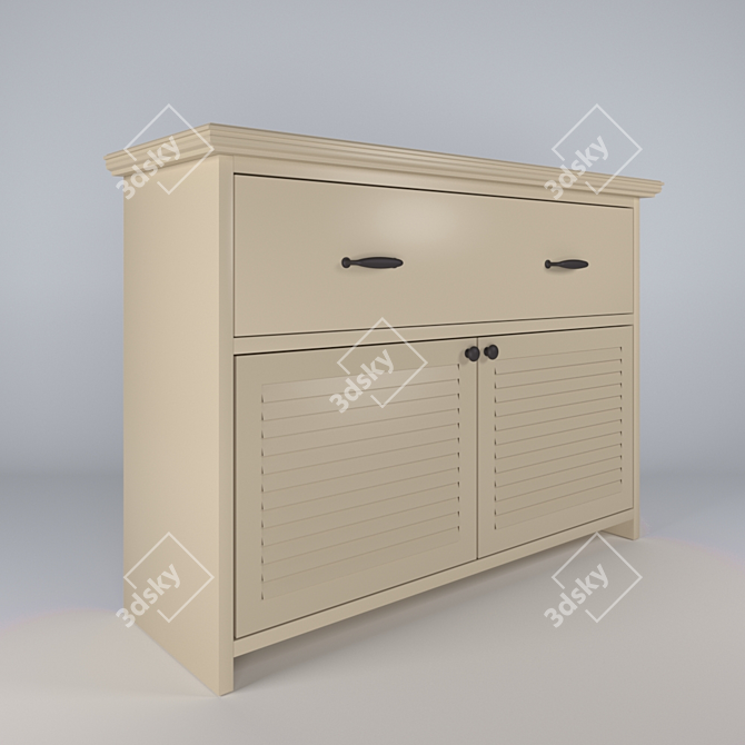 Elegant Provence Chest: Handcrafted Excellence 3D model image 2