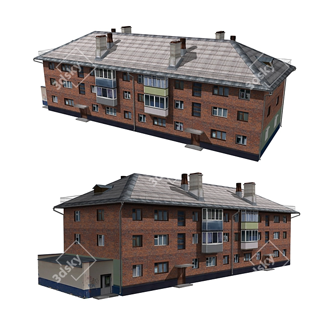 Versatile House & Shop Combo 3D model image 2