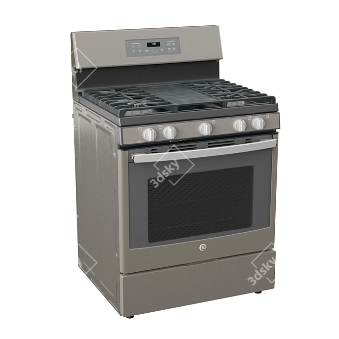 Versatile Standing Gas Range 3D model image 2