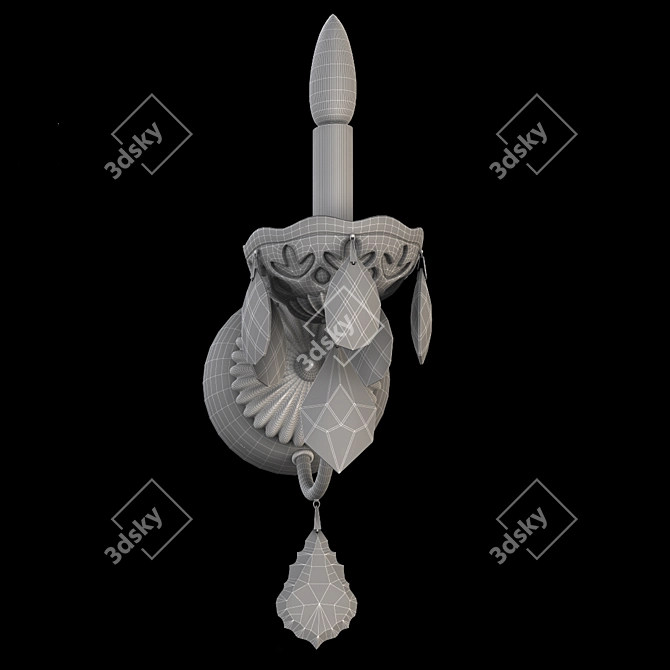 Elegant Schonbek 1701 Crystal Sconce 3D model image 3