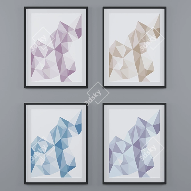 Geometric Abstraction Art Collection 3D model image 1