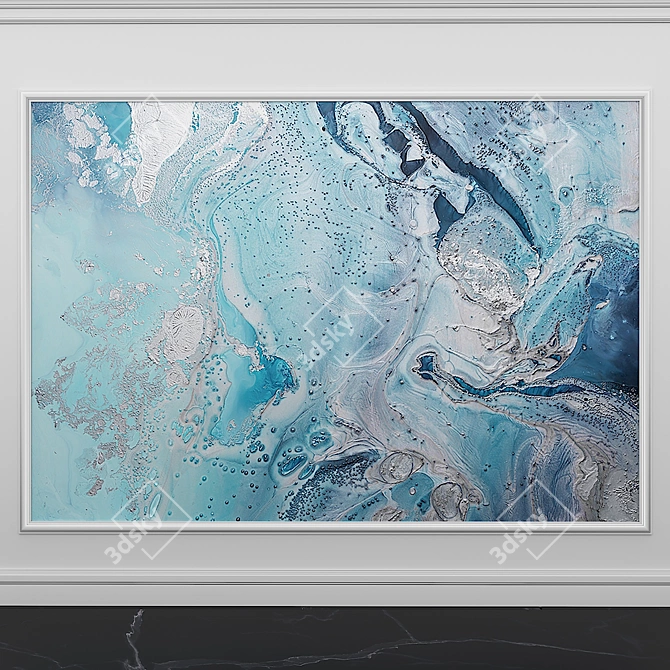 FluidArt: FA_19S1 - Abstract Wall Panel by Rf247 3D model image 3