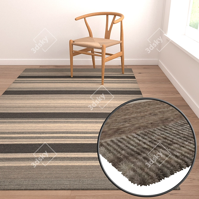 Versatile Carpet Set: High-Quality Textures 3D model image 2